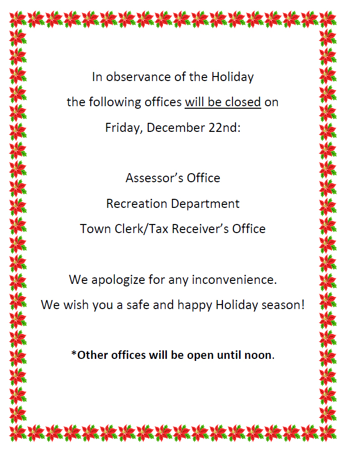 dec-22-closing-notice - Town of Queensbury